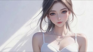 纯欲插画少女