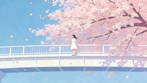 樱花天桥女孩