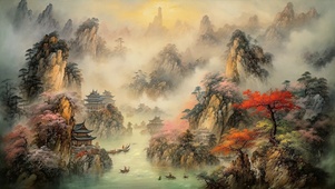 唯美古风山水