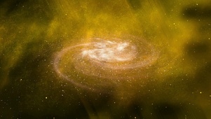 梦幻金色黄金粒子星云