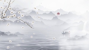 古风山水背景图