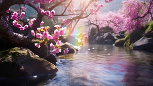 桃花小溪