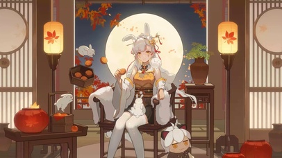 中秋兔少女
