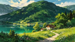 唯美的青山