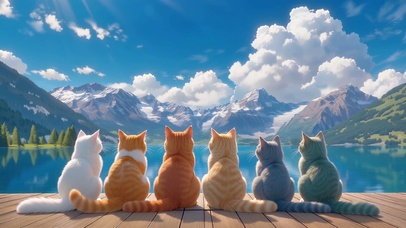 猫咪看风景