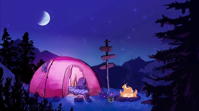 插画-野外露营