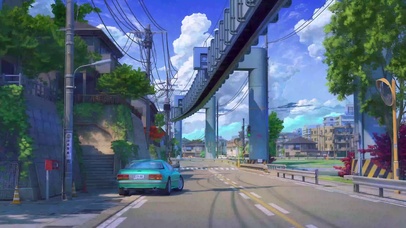 4K 唯美治愈日系动漫城市风景