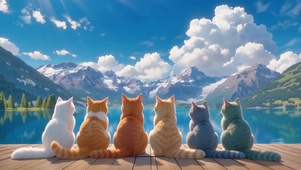 猫咪看风景