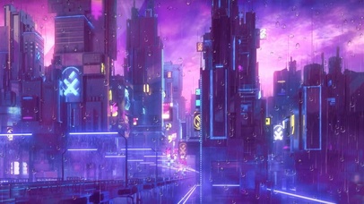 唯美未来赛博朋克之城