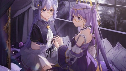 两个紫头发的妹妹