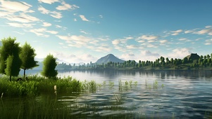 湖边