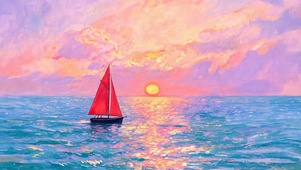 油画海景