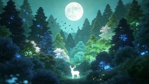 夜景树木