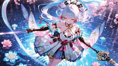 樱花水域神里绫华二次元美少女