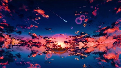 秋日的湖面