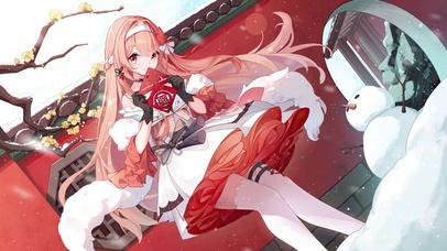 唯美春雪少女
