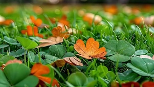 护眼绿景树木阳光带鱼屏