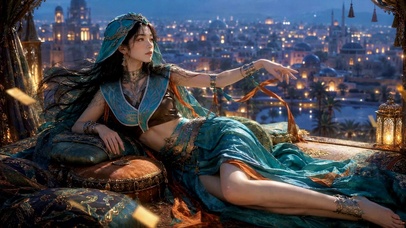 异域风情夜景绝美女神