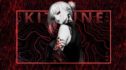 KITSUNE-白发纹身少女