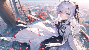 山之凉亭少女