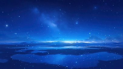 梦幻星夜平原湿地