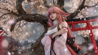 原神 八重神子 樱花树