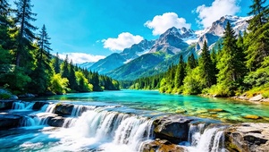 护眼小河流水