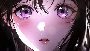 紫色眼瞳的美女