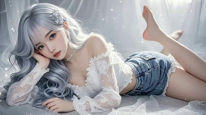 4K 清新甜系二次元美女