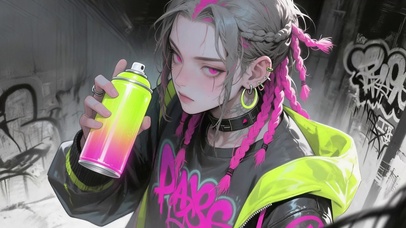 喷漆酷炫女孩
