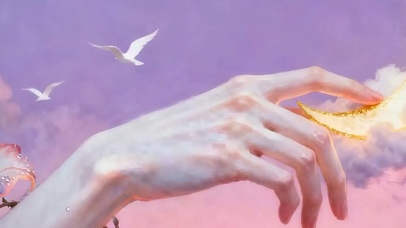 晚霞小清新带鱼屏