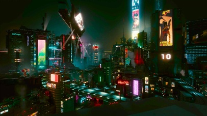 赛博朋克城市夜景