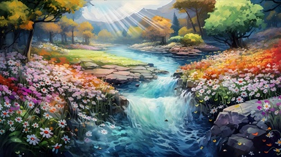 唯美风景 ai