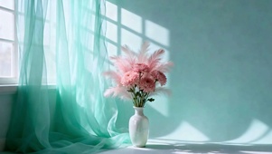 纱帘光影花束