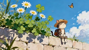 墙头猫咪