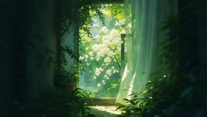 护眼治愈~明暗反差绿景
