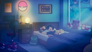 比卡丘和小智的夜晚