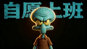 自愿上班的章鱼哥！