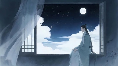 古风月下思乡