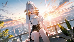 城市落日氛围感嘉贝莉娜