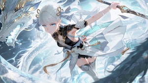 白发冰龙美少女