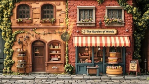 小镇静谧童话蛋糕商店