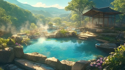 山林迷雾温泉