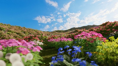 花丛中的感觉