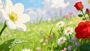 白云花草树木带鱼屏