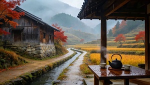 乡村秋雨