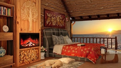 舒适的夏日夕阳