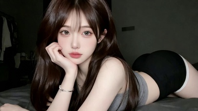 温柔系卧室美女