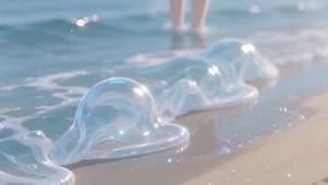 海盐蓝 海边