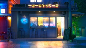夜雨的咖啡屋